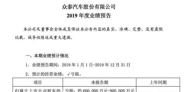 母公司“输血兜底” 众泰汽车能不能触底反弹？