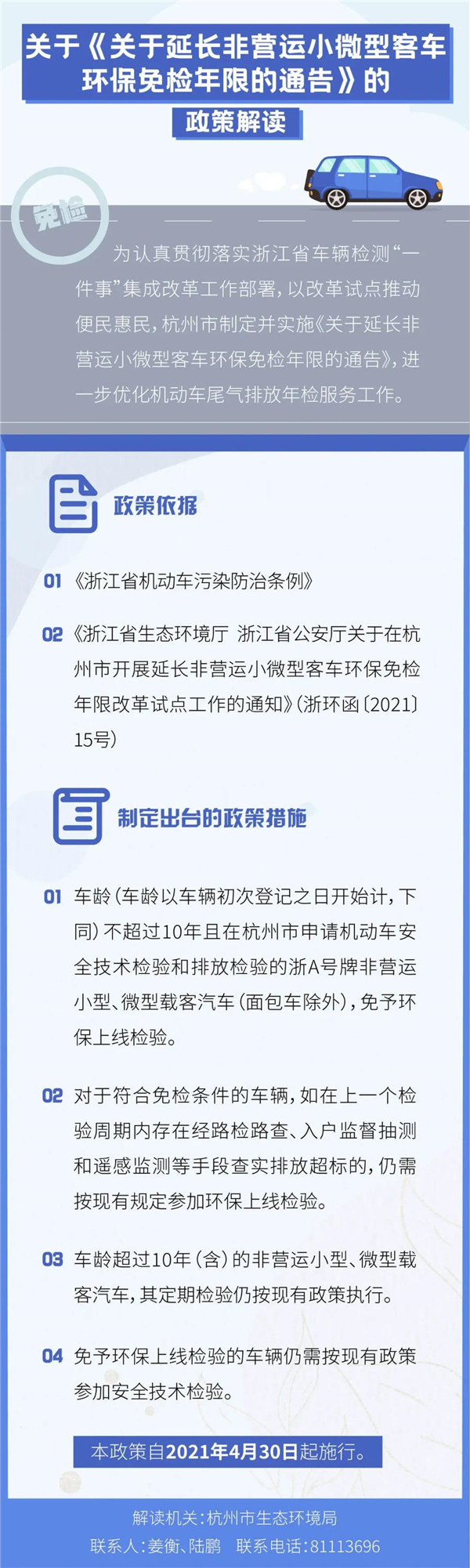 十年免检！4月30日起正式延长汽车尾气检验年限