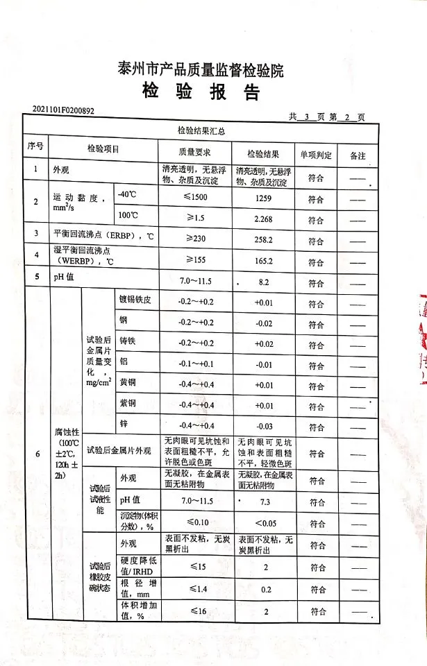 卫斯理DOT4车用合成制动液，省级监督抽查检验报告