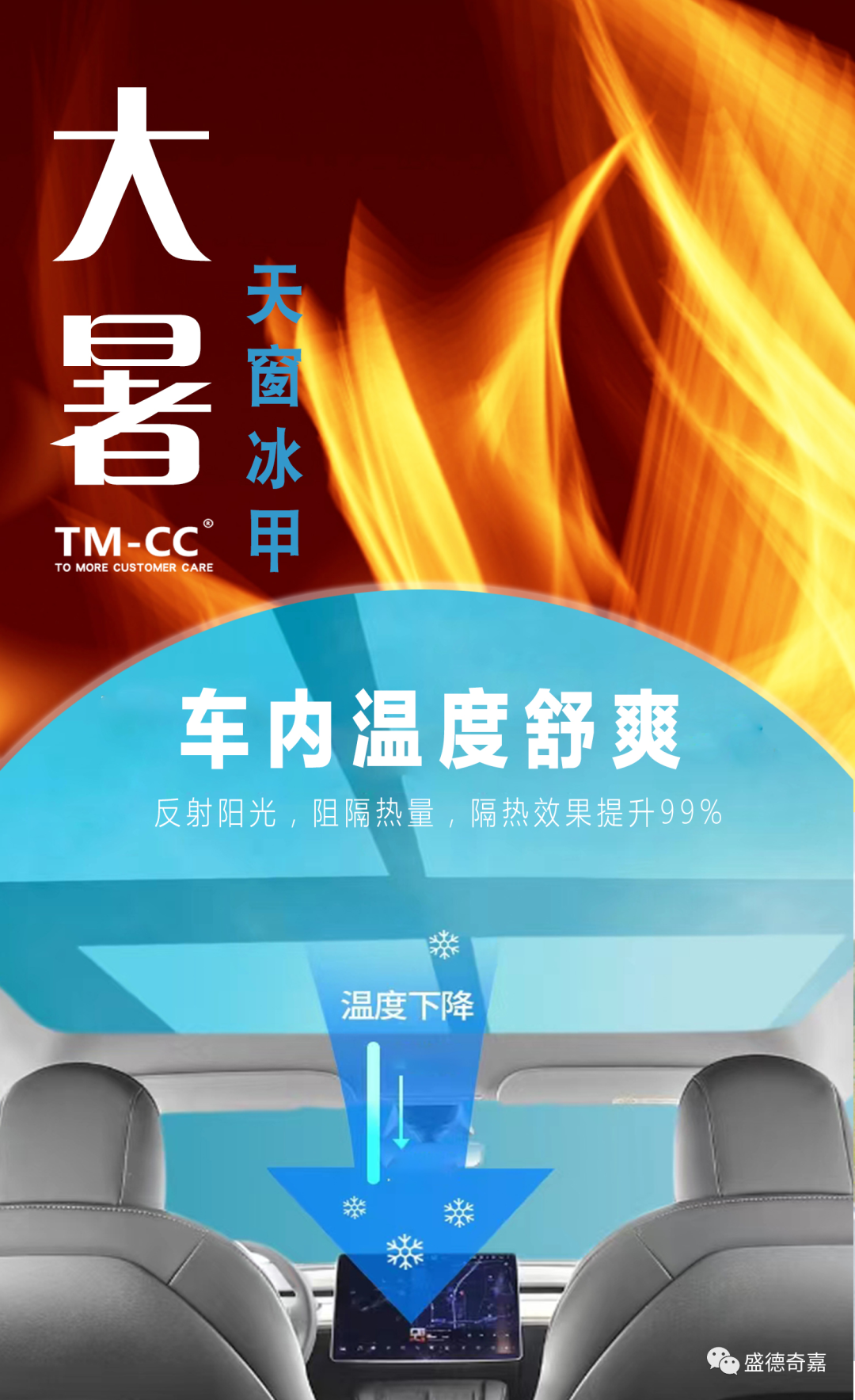 大暑到了，天气炎热，天窗冰甲还不赶紧贴起来！