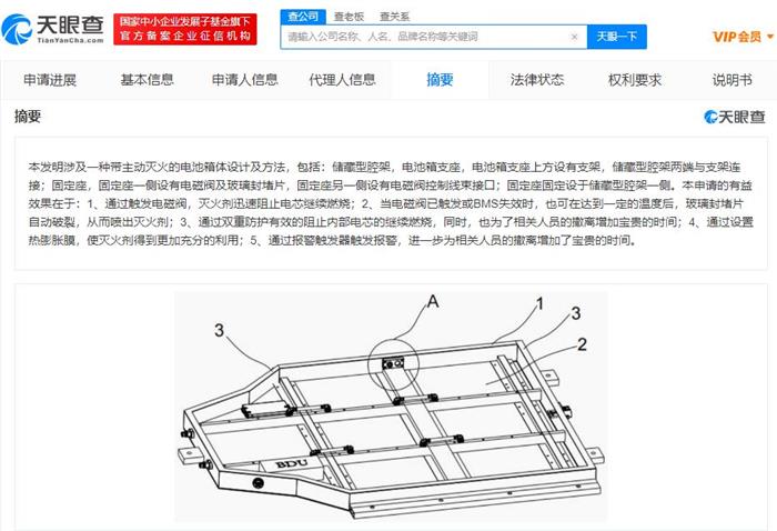 宁德时代东风合资公司电池箱专利公布
