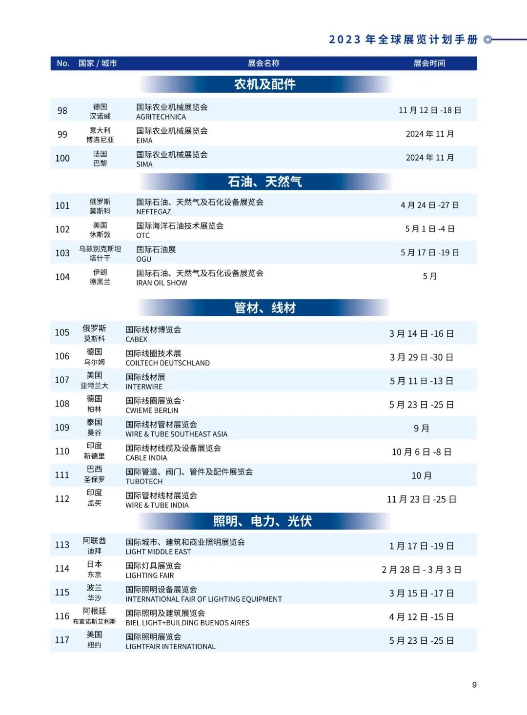 请查收！《西麦克展览2023年全球展览计划手册》