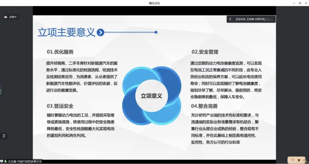 《新能源汽车动力电池余能检测技术规范》团体标准立项审查会召开