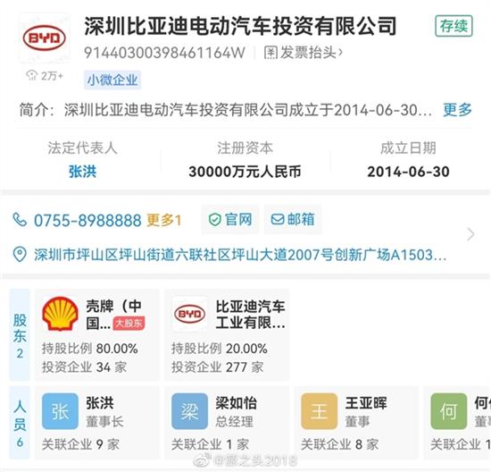 比亚迪与壳牌合作的首座充电站即将营业