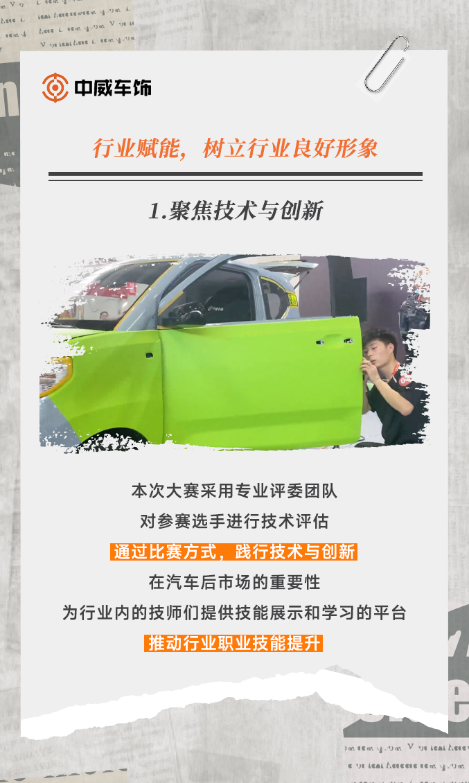 中威车饰：2023全国汽车服务技能大赛 暨汽车车衣贴膜匠师赛圆满成功