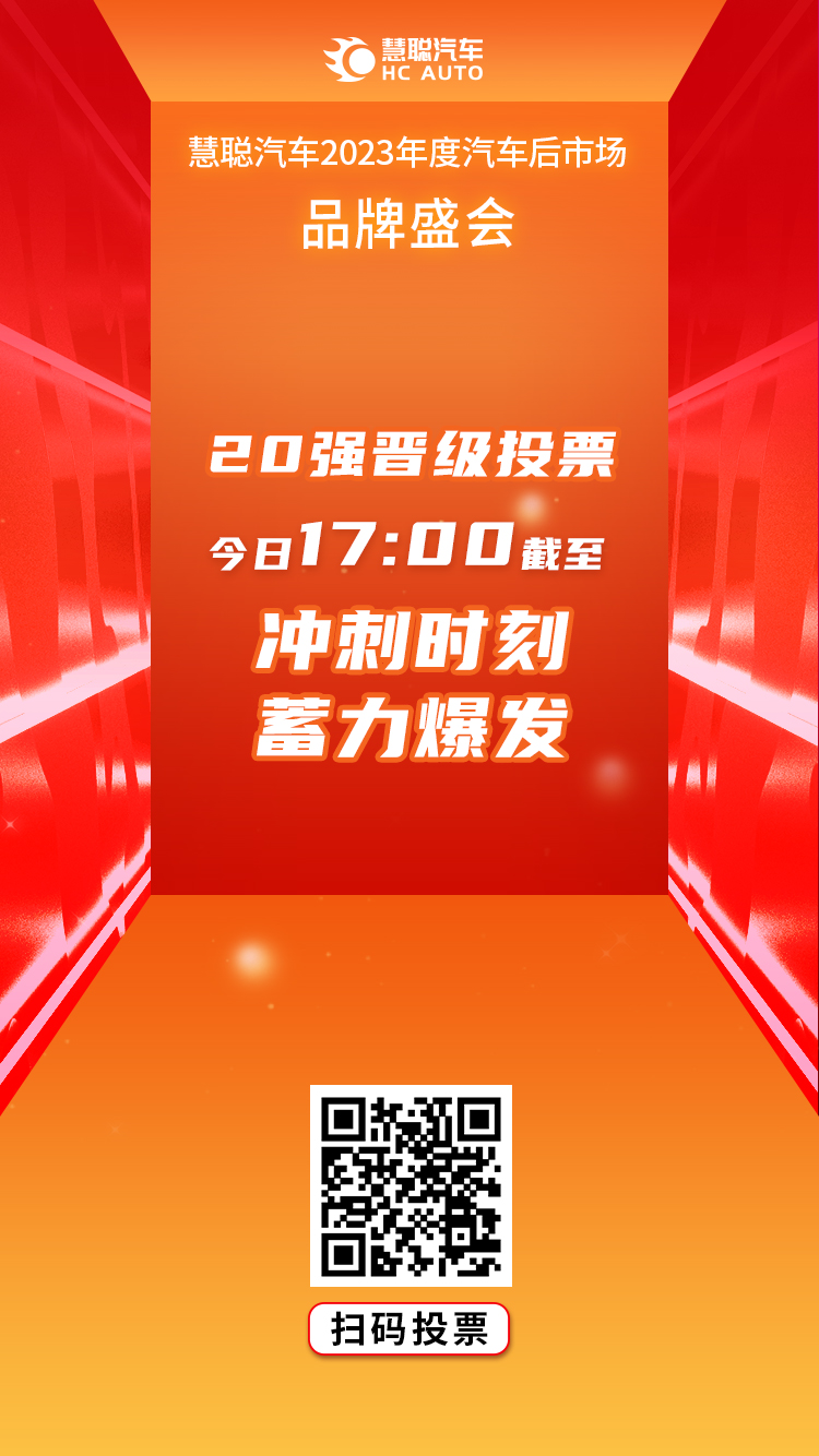 慧聪汽车品牌盛会20强晋级投票今日17点截至！冲刺时刻，蓄力爆发