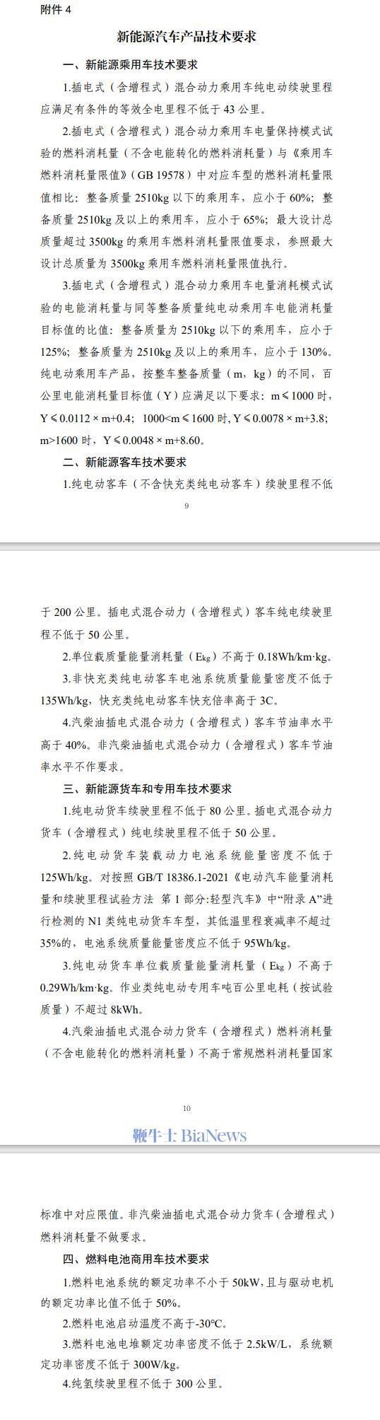 新能源汽车技术要求调整 涉及混动/增程车