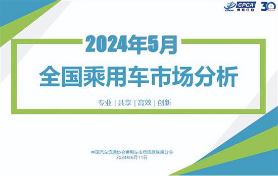 5月狭义乘用车零售销量171万辆