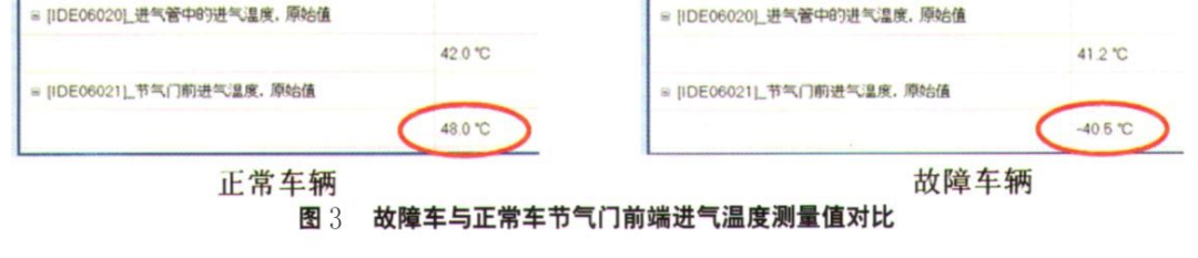 高尔夫怠速不稳发动机灯亮,系统说进气温度-40？