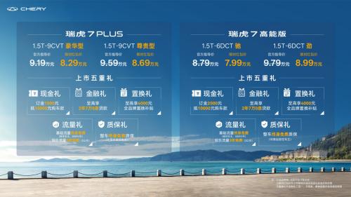 7.99万元起！全球销冠，价值标杆！瑞虎7 PLUS&瑞虎7 高能版双车上市